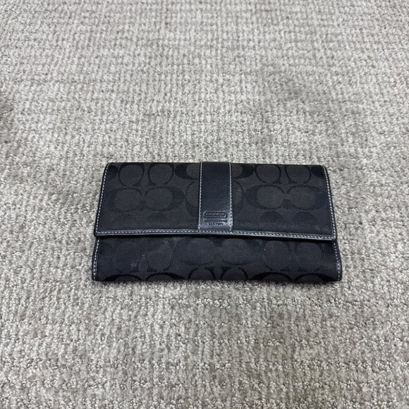 Coach Wallet Black Medium - Picture 1 of 8